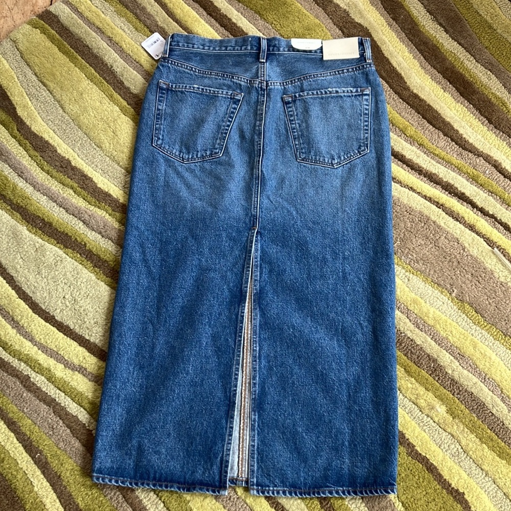 CITIZENS OF HUMANITY free people 
Daru Peri maxi denim Pencil Skirt 28 NW - Picture 11 of 13